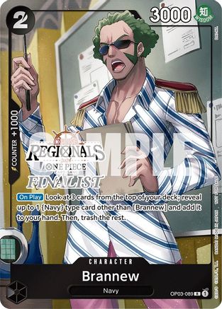 Brannew (Online Regional 2024) [Finalist] (OP03-089) - One Piece Promotion Cards Foil
