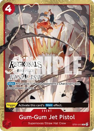 Gum-Gum Jet Pistol (Online Regional 2024) [Finalist] (ST01-015) - One Piece Promotion Cards Foil