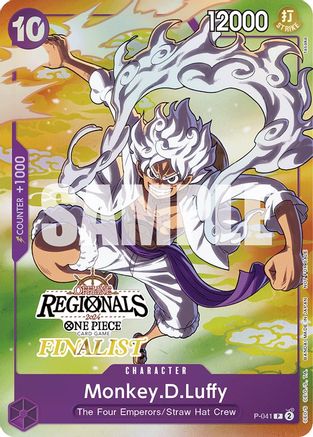Monkey.D.Luffy (041) (Online Regional 2024 Vol. 2) [Finalist] (P-041) - One Piece Promotion Cards Foil