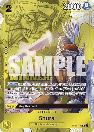 Shura (Winner Pack Vol. 7) (OP05-106) - One Piece Promotion Cards Foil