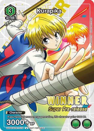 Kurapika (Super Pre-Release Winner) (UE02ST/HTR-1-072) - UE02ST HUNTER X HUNTER Super PreRelease Starter Deck Foil