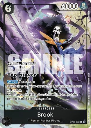 Brook (Championship 2024 Top Player Pack) (OP06-092) - One Piece Promotion Cards Foil