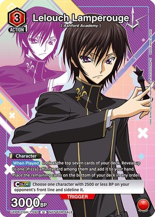 Lelouch Lamperouge (091) (UEPR/CGH-1-091) - Union Arena Promotion Cards