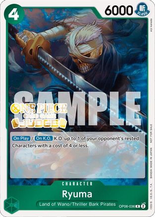 Ryuma (Judge Pack Vol. 4) (OP06-036) - One Piece Promotion Cards Foil