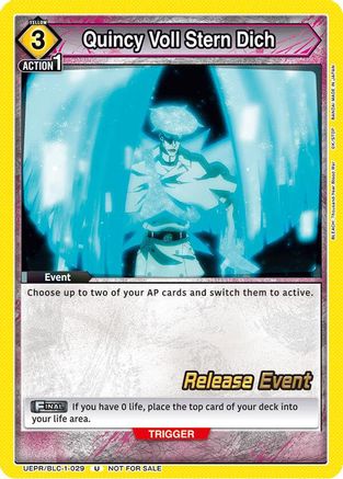 Quincy Voll Stern Dich (UEPR/BLC-1-029) - UE01BT BLEACH ThousandYear Blood War Release Event Cards