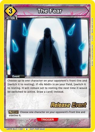 The Fear (UEPR/BLC-1-031) - UE01BT BLEACH ThousandYear Blood War Release Event Cards