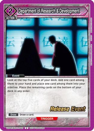 Department of Research & Development (UEPR/BLC-1-063) - UE01BT BLEACH ThousandYear Blood War Release Event Cards