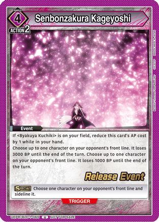 Senbonzakura Kageyoshi (UEPR/BLC-1-065) - UE01BT BLEACH ThousandYear Blood War Release Event Cards