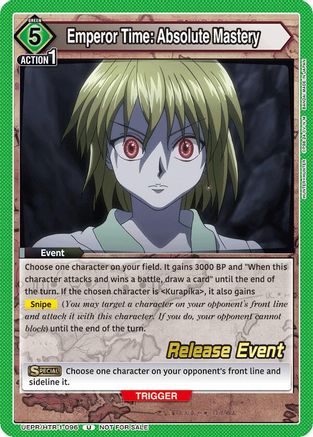 Emperor Time: Absolute Mastery (UEPR/HTR-1-096) - UE02BT HUNTER X HUNTER Release Event Cards