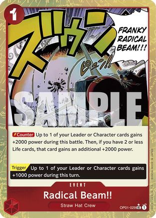 Radical Beam!! (Textured Foil) (OP01-029) - Premium Booster -The Best- Foil