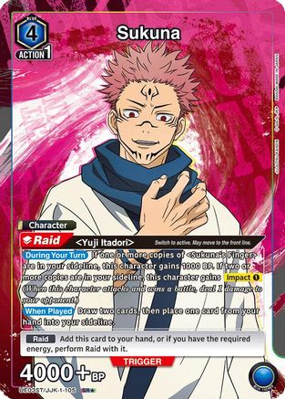 Sukuna (SR*) (UE03ST/JJK-1-105) - UE03ST Jujutsu Kaisen Starter Deck Foil