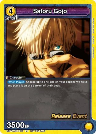 Satoru Gojo (010) (UEPR/JJK-1-010) - UE03BT Jujutsu Kaisen Release Event Cards