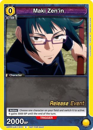 Maki Zen'in (013) (UEPR/JJK-1-013) - UE03BT Jujutsu Kaisen Release Event Cards