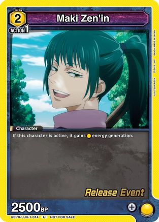 Maki Zen'in (014) (UEPR/JJK-1-014) - UE03BT Jujutsu Kaisen Release Event Cards