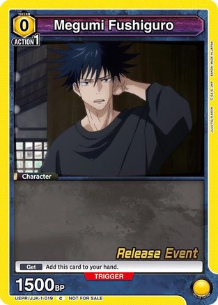 Megumi Fushiguro (019) (UEPR/JJK-1-019) - UE03BT Jujutsu Kaisen Release Event Cards