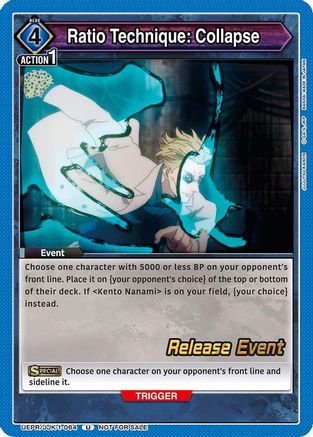 Ratio Technique: Collapse (UEPR/JJK-1-064) - UE03BT Jujutsu Kaisen Release Event Cards