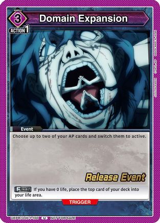 Domain Expansion (100) (UEPR/JJK-1-100) - UE03BT Jujutsu Kaisen Release Event Cards