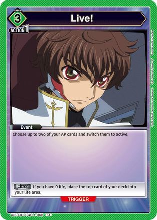 Live! (UE04BT/CGH-1-062) - UE04BT Code Geass Lelouch of the Rebellion