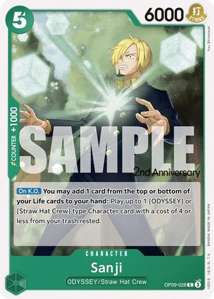 Sanji (028) (OP09-028) - Emperors in the New World: 2nd Anniversary Tournament Cards