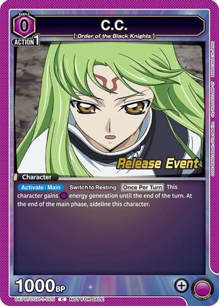 C.C. (005) (UEPR/CGH-1-005) - UE04BT Code Geass Lelouch of the Rebellion Release Event Cards