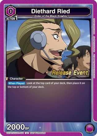 Diethard Ried (UEPR/CGH-1-011) - UE04BT Code Geass Lelouch of the Rebellion Release Event Cards