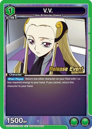 V.V. (UEPR/CGH-1-043) - UE04BT Code Geass Lelouch of the Rebellion Release Event Cards