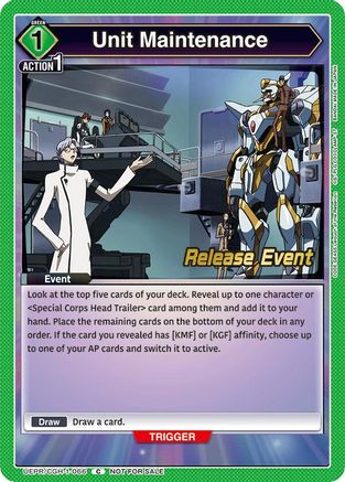 Unit Maintenance (UEPR/CGH-1-066) - UE04BT Code Geass Lelouch of the Rebellion Release Event Cards