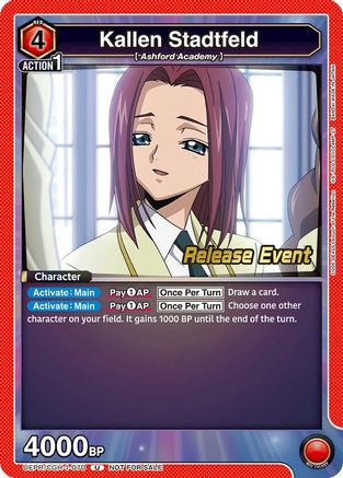 Kallen Stadtfeld (070) (UEPR/CGH-1-070) - UE04BT Code Geass Lelouch of the Rebellion Release Event Cards