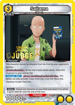 Saitama (Judge Pack) (UEPR/OPM-1-017) - Union Arena Promotion Cards Foil