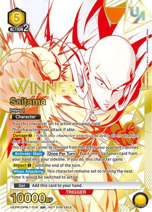 Saitama (018) (Winner) (UEPR/OPM-1-018) - Union Arena Promotion Cards Foil