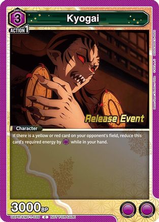 Kyogai (UEPR/KMY-1-039) - UE05BT Demon Slayer Kimetsu no Yaiba Release Event Cards