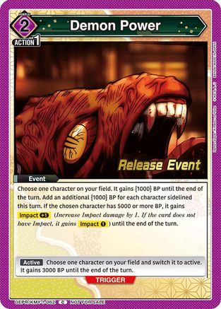 Demon Power (UEPR/KMY-1-062) - UE05BT Demon Slayer Kimetsu no Yaiba Release Event Cards