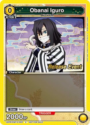 Obanai Iguro (003) (UEPR/KMY-2-003) - UE05BT Demon Slayer Kimetsu no Yaiba Release Event Cards