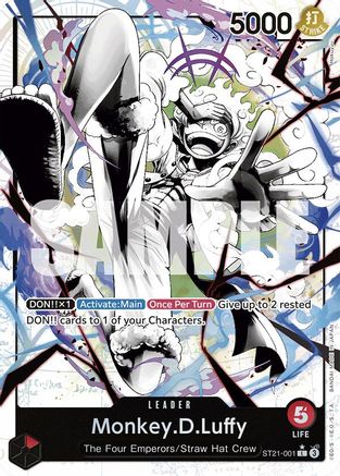 Monkey.D.Luffy (001) (Parallel) (ST21-001) - Starter Deck EX: Gear 5 Foil