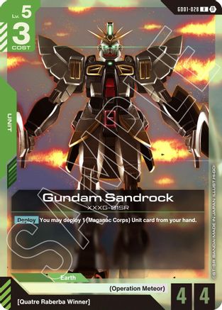 Gundam Sandrock (GD01-028) - Edition Beta Holofoil