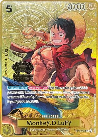 Monkey.D.Luffy (One Piece Japanese Version 2nd Anniversary Set) (ST13-015) - One Piece Promotion Cards Foil