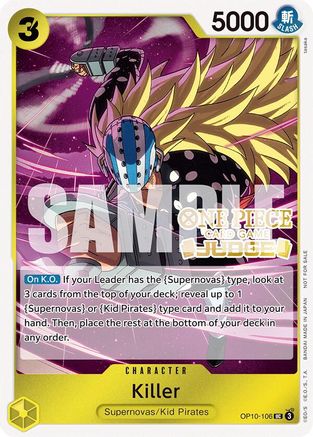 Killer (Judge Pack Vol. 5) (OP10-106) - One Piece Promotion Cards Foil