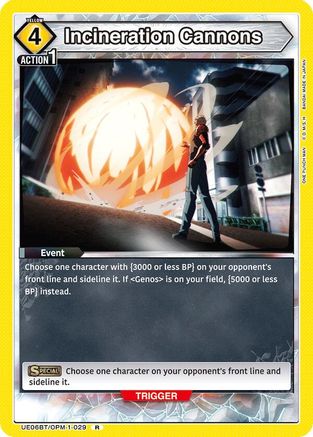 Incineration Cannons (UE06BT/OPM-1-029) - UE06BT One Punch Man Foil