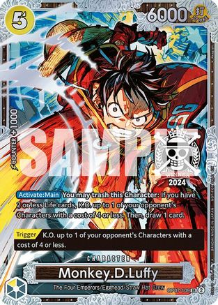 Monkey.D.Luffy (Championship 2024 World Final 2nd Place) (OP07-109) - One Piece Promotion Cards Foil