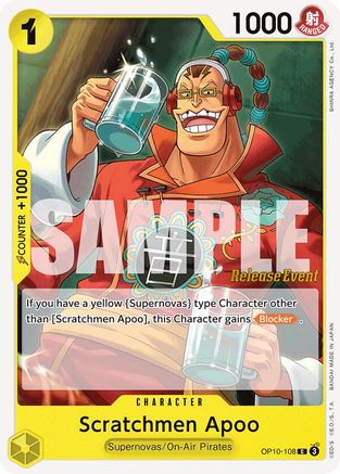 Scratchmen Apoo (OP10-108) - Royal Blood Release Event Cards