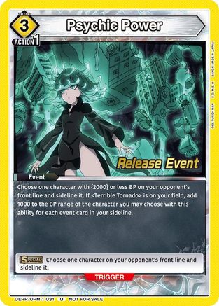 Psychic Power (UEPR/OPM-1-031) - UE06BT One Punch Man Release Event Cards