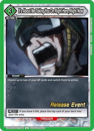 It's About Me Taking You On Right Here, Right Now (UEPR/OPM-1-065) - UE06BT One Punch Man Release Event Cards