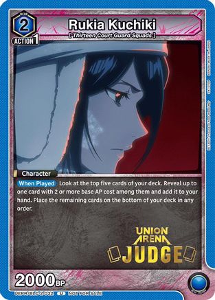 Rukia Kuchiki (032) (Judge Pack) (UEPR/BLC-2-032) - Union Arena Promotion Cards Foil