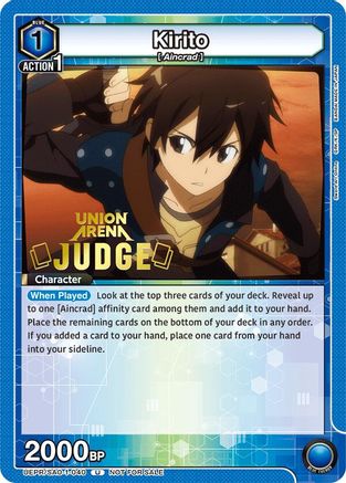 Kirito (040) (Judge Pack) (UEPR/SAO-1-040) - Union Arena Promotion Cards Foil