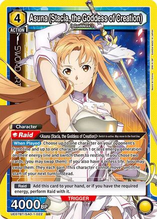 Asuna (Stacia, the Goddess of Creation) (022) (UE07BT/SAO-1-022) - UE07BT Sword Art Online Foil