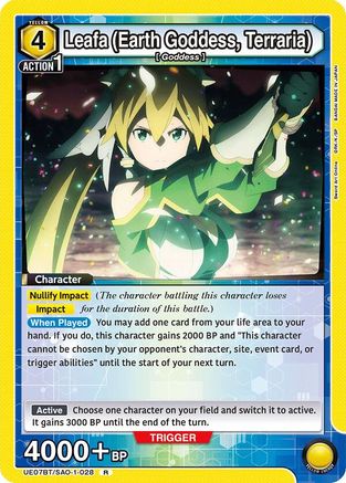 Leafa (Earth Goddess, Terraria) (028) (UE07BT/SAO-1-028) - UE07BT Sword Art Online Foil