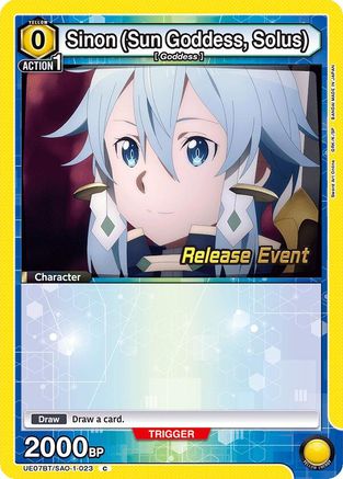 Sinon (Sun Goddess, Solus) (023) (UE07BT/SAO-1-023) - UE07BT Sword Art Online Release Event Cards