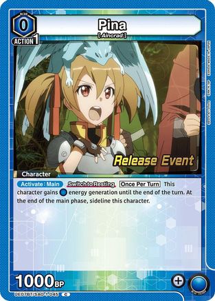 Pina (UE07BT/SAO-1-045) - UE07BT Sword Art Online Release Event Cards