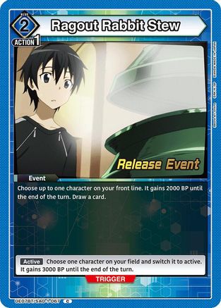 Ragout Rabbit Stew (UE07BT/SAO-1-067) - UE07BT Sword Art Online Release Event Cards