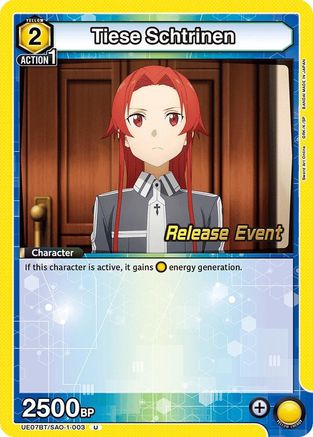 Tiese Schtrinen (UE07BT/SAO-1-003) - UE07BT Sword Art Online Release Event Cards